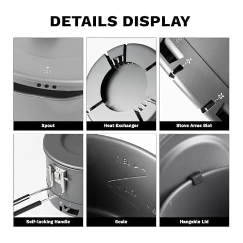 Fire-Maple Petrel Ramen Pot Ultralight 800ml Aluminum Camping Pot(188g) — view 5