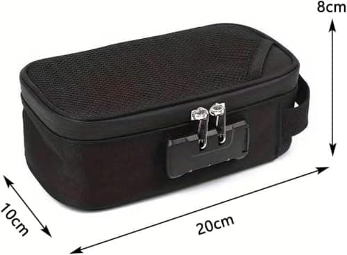 Black Lockable Makeup Bag with Combination Lock — view 4