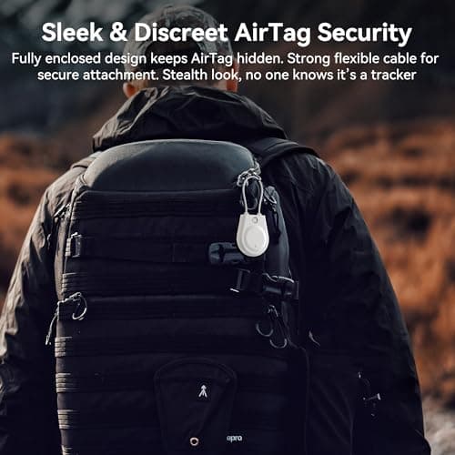 for AirTag Holder (1st & 2nd Generation) Airtag Lock Case with Wire Cable — view 3