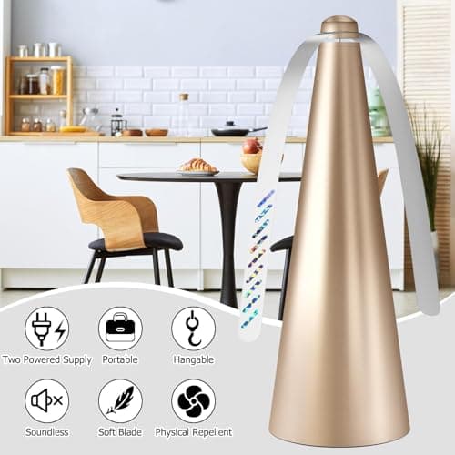 Fly Fans For Tables, Fly Deterrent For Table,Insect Deterrent (1, Silver) — view 4