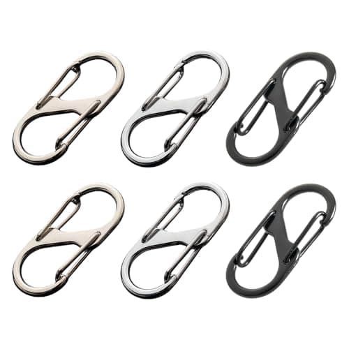 6 PCS Luggage Locks Zipper Locks with Carabiner Clip Travel Locks for Luggage and Backpacks Essential Anti-Theft Bag Accessories with Carabiner Clips for Traveling Handbags Tent Purse 