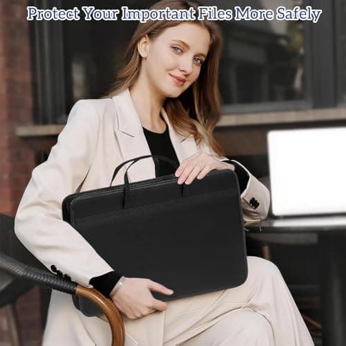 AUNHOKE Fireproof Document Bag, Important Document Organiser Binders — view 2