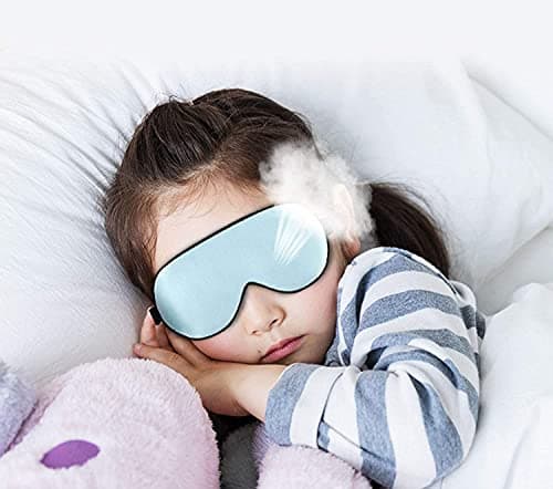 Natural Silk Kids Sleep Mask Eye Mask for Kids with Adjustable Strap Breathable & Soft Eye Shade for Sleeping Blocking Lights (2 Pack) — view 2