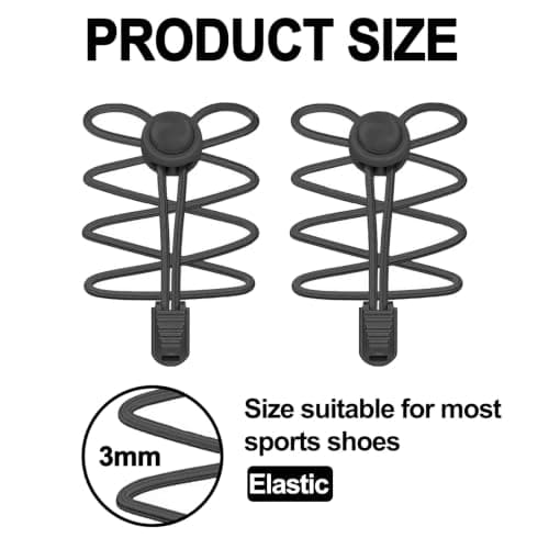 LXLX Elastic Shoe Laces,shoe laces,elastic laces,pack of 4 — view 2