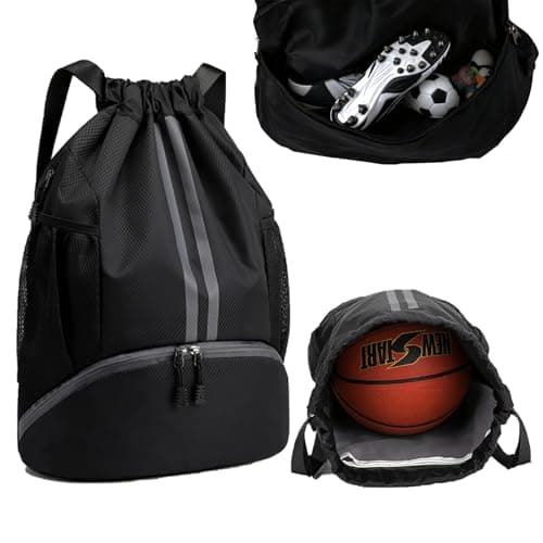 Pinboov Waterproof Football Boot Bag PE Kit Bag with Shoe Compartment