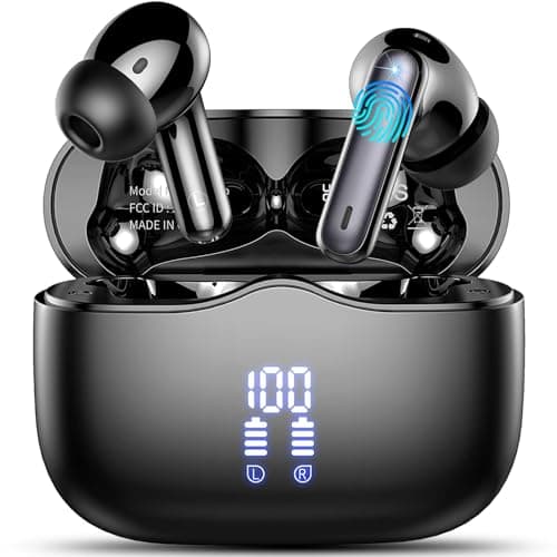 Wireless Earbuds Bluetooth 5.4 with HiFi Stereo Bass, 40H In‑Ear Earphones