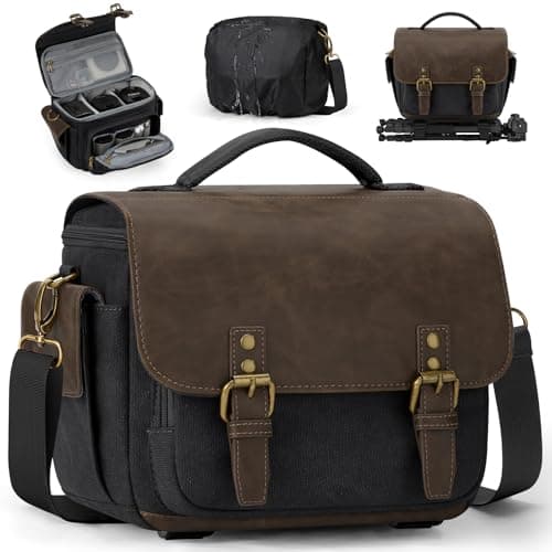 RAINSMORE Camera Bag, Small Camera Case for DSLR/SLR/Mirrorless