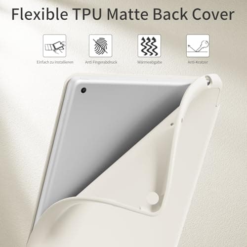 KVTVOU Case for iPad 9th/8th/7th Gen 2021/2020/2019, Cream White — view 4