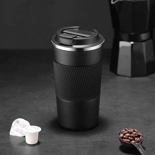 Travel Mug with Leakproof Lid,Insulated Reusable Coffee Mug for Hot&Cold Drinks/Tea,Portable Stainless Steel Thermal Takeaway Travel Coffee Cup for Car/Outdoor/Picnic/Office/School (Coffee Cup red) — view 5