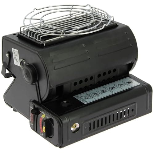 Taylor & Brown 2in1 Portable Gas Heater & Stove - For Outdoor Camping, Hiking, Fishing, Caravan & Skiing Trips - Emergency, Safety Grill, Auto Ignition, Carry Handle & Temp Control — view 3