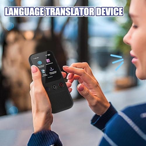 Portable Foreign Translator - 3.5 Inch HD Touchscreen Photo Translation, Noise Canceling Microphones, 1500mAh Long Battery Life, Electronic Pocket Interpreter | for Office — view 5