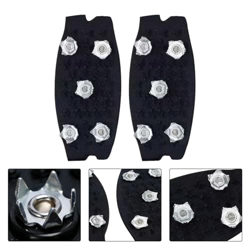 5-Tooth Shoe Spikes For Snow And Ice, 2 Pieces Non-slip Ice Grippers For Shoes, Portable Travel Crampons For Winter Hiking Fishing Rock Climbing Backpacking Camping — view 6