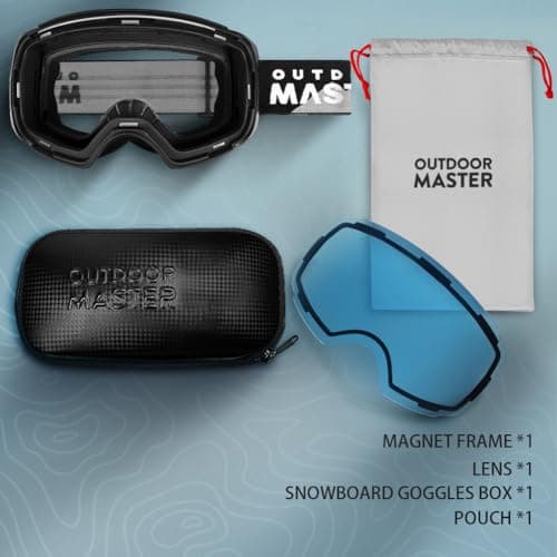 OutdoorMaster Ski Goggles PRO - Frameless, Interchangeable Lens 100% UV400 Protection Snow Goggles for Men & Women — view 3