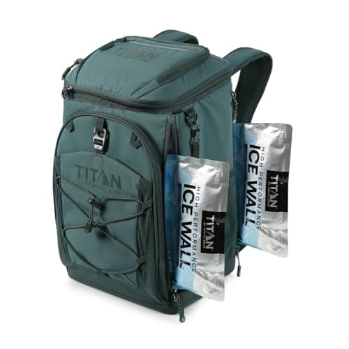 Titan 30 Can Collapsible Backpack Cooler, Ice Walls, 2 Days Ice, Green