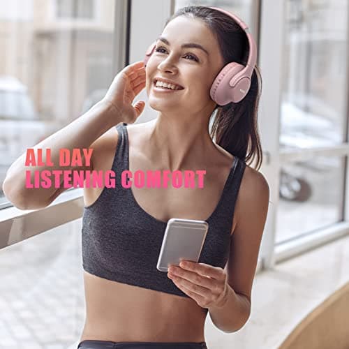 KVIDIO Bluetooth Headphones Wireless Over Ear 65h Battery Wired & Wireless — view 4