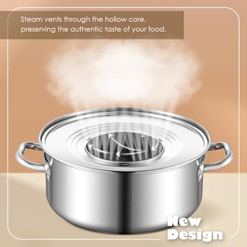 Stainless Steel Steamer Ring, Fits 7 to 12-Inch Bamboo Steamer Baskets, Steaming Adapter for Asian Food, Cooking for Dumpling, Dim Sum, Rice, Veggie, Vegetable, Steam Pot — view 6