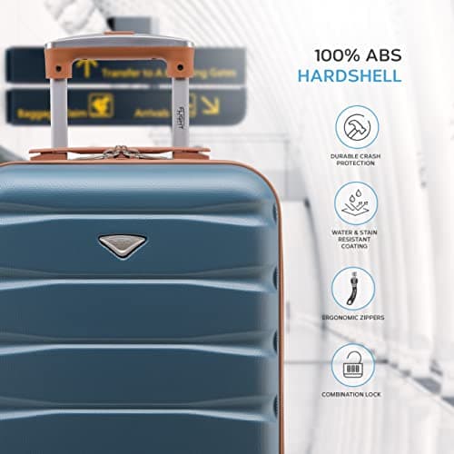 Flight Knight Cabin Suitcase 55x35x20, Carry On for Over 100 Airlines Like Ryanair, EasyJet, British Airways, Virgin Atlantic Lightweight Small Durable Cabin Bag, ABS Hard Shell, Hand Luggage — view 4
