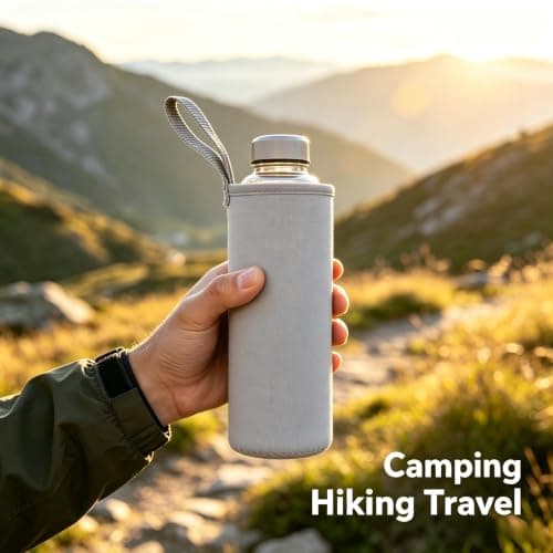2-Pack Insulated Water Bottle Thermal Sleeve Cover for 550ml/750ml/1000ml/1500ml Bottles – Stretchable Scuba Fabric, Scratch & Resistant, for Camping, Hiking, Travel(550ML Grey) — view 5