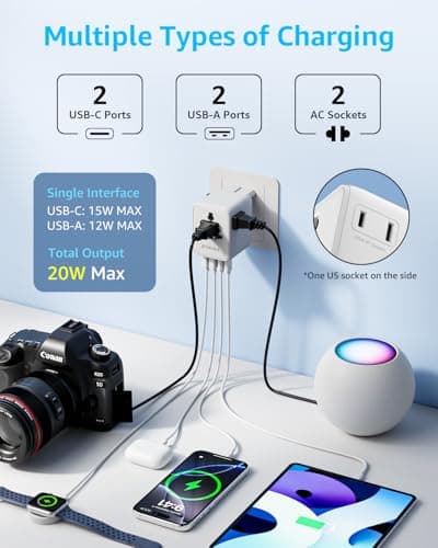 decqle “Pro” Universal Travel Adapter for International Travel -EU UK US AU — view 3