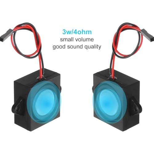 sourcing map 2Pcs 3 Watt 4 Ohm Single Mini Speaker Full-Range Mobile Portable Advertising Machine Speaker Connector Separating Interface for Small Electronic Projects — view 4