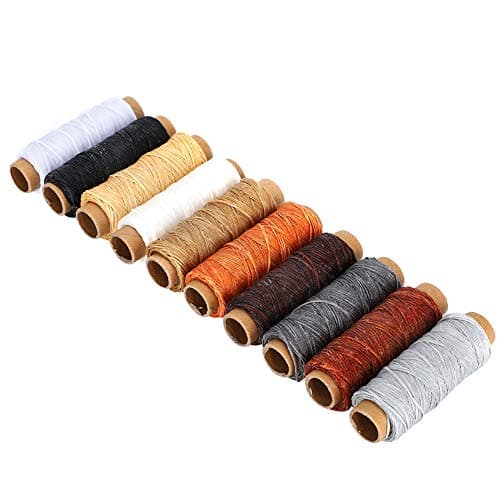 Horett Waxed Sewing Thread 150D 10-Color 10pc Leather Craft Kit — view 3