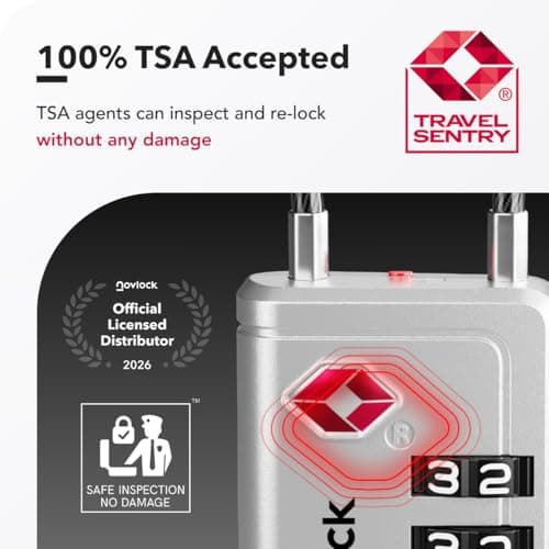 NovLock Suitcase Locks, TSA Approved Luggage Locks, 4-Digit Travel Padlocks — view 3
