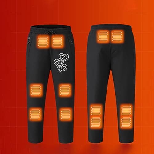 Men Women Heated Trousers UK Clearance Electric Heated Sweatpants with 10 Heating Zones USB Rechargeable Heated Pants Unisex Heating Trouser Thermal Heated Leggings Outdoor Travel Camping Hiking — view 4