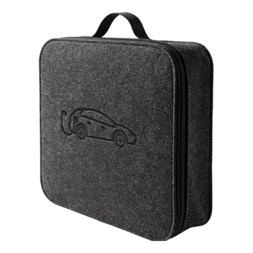 E-Car Charging Bag, Weatherproof Felt Bag for Vehicle Charging Cable, Electric Car Charger Case, for Outdoor Adventures, Travel, Road Trips, Daily Drives and