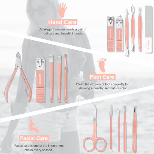 Manicure Set Professional Nail Clippers Pedicure Kit,16pcs Stainless Steel — view 2