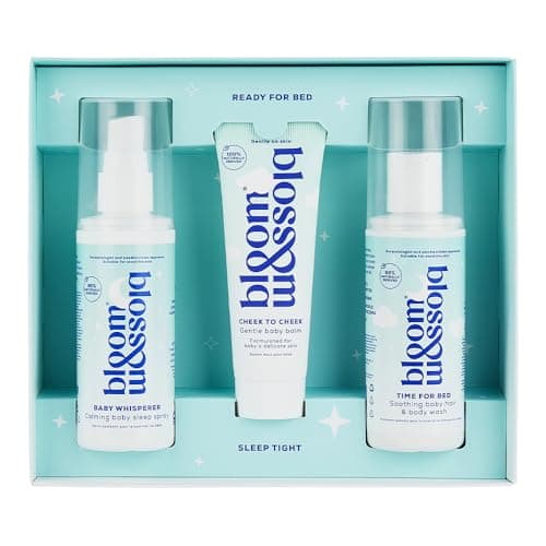 Bloom and Blossom | SLEEP LIKE A BABY Bedtime Routine Gift Set, Calming Baby Care Kit with Sleep Spray, Gentle Balm & Soothing Hair & Body Wash, Dermatologist Approved — view 3