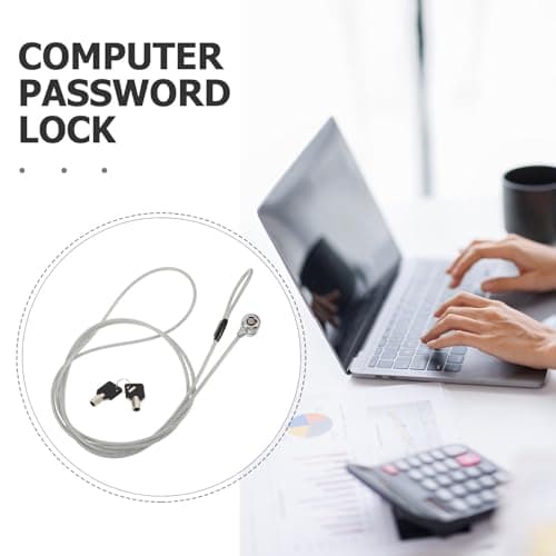 BUTIFULSIC Laptop Security Cable Lock with Keys, 6.6ft Zinc Alloy Anti-theft Cable for Electronic Devices and Projectors, Lightweight and Pry-resistant Design for Business Travel and Work — view 3