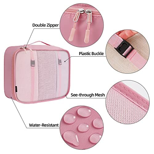 BAGAIL 10 Set Packing Cubes Various Sizes Packing Organizer for Travel Accessories Luggage Carry On Suitcase - Pink — view 5