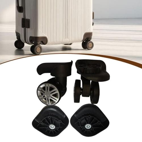 MotiveTech 2Pcs Luggage Suitcase Wheels Luggage Wheels Replacement Repair Kit Easy to Install Double Row Travel Trunk Low Noise, S — view 2