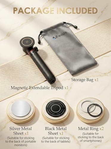 Portable Travel Monitor Stand Magnetic Metal Tripod for Monitor/iPad/iPhone — view 6
