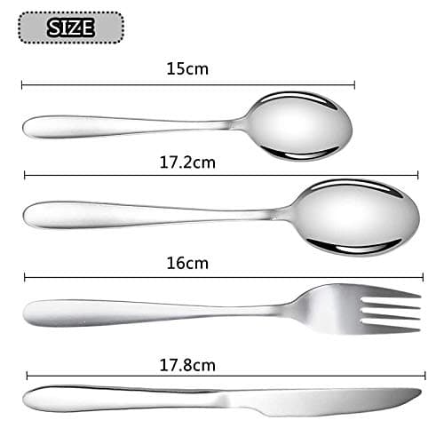 Acehome Cutlery Set with Portable Pouch Case, Stainless Steel Flatware Camping Utensil Set with Neoprene Bag for Outdoor Travel Picnic Office School Lunch Box (4 Pcs Rose Red) — view 2