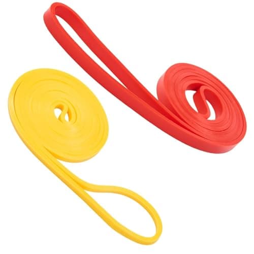 2 Pieces Resistance Band, 5-35 lb 100% Latex Resistance Band, Single Pack Gymnastics Band, Resistance Band, Strength Training, Fitness Band, Elastic Band Sport for Rehabilitation Exercises, Yoga