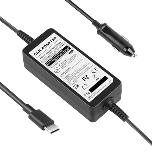 ARyee 65W USB C Laptop Car Charger, 12V-24V Type C Adapter for Macbook Pro 15/16 MacBook Air, Lenovo Yoga ASUS Acer, Dell, Huawei, HP USB C PD Power Supply — view 3