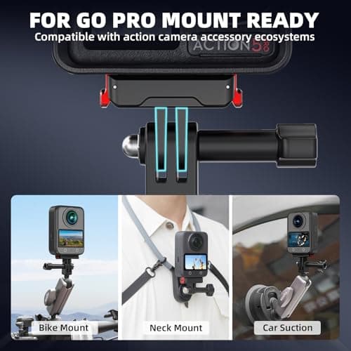 BRDRC 2 Pack Magnetic Quick Release Adapter Mount for DJI Action, Expansion Base with 1/4 Screw Hole for Go Pro Adapter Compatible with DJI Osmo 360, Action 5 Pro 4 3 Accessories — view 4