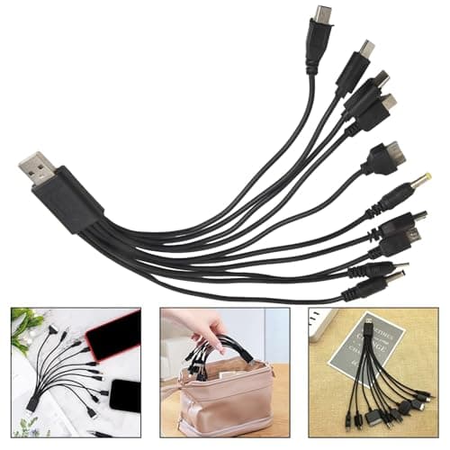 EasyByMall 10 in 1 Multifunction USB Charging Cable, Multi-Device Connector for Nokia, Samsung, Sony, Motorola, Compact Travel Charger — view 6