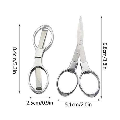 Rose Gold Stainless Steel Folding Scissor in Figure 8 Shape Multifunctional Glasses-Shaped Fishing Shear for Home and Travel — view 3