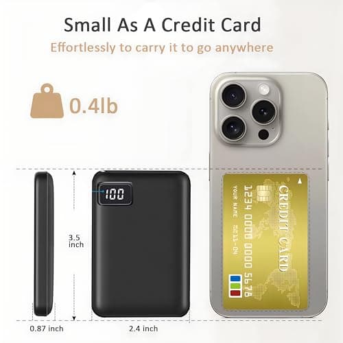 Light Power Bank 10000mAh, Mini Portable External Battery Charger with Fast Charge 2 Inputs & Outputs, Ultra-Compact, Portable Charger for iPhone iPads Galaxy Smartphones — view 3
