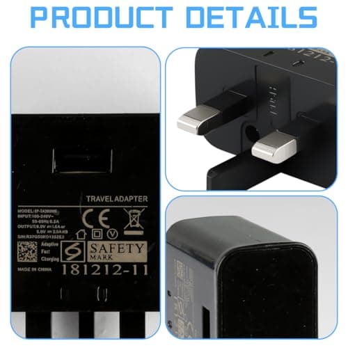 UK 3-Pin USB Wall Charger 5V 2A Fast Adapter for Phones and Tablets — view 3