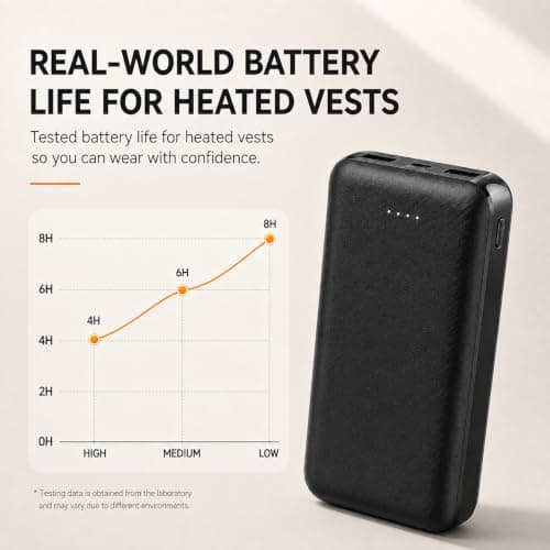5V2.1A Power Bank 10000mAh with USB Charging Port for Heated Vest — view 2