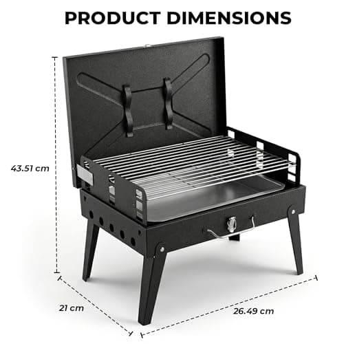 UR CHOCIE Portable Folding Charcoal BBQ Grill — view 2