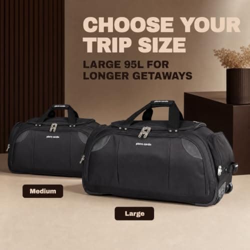 Lightweight Large 30" Holdall with Wheels - 95L Pierre Cardin Duffle Bag — view 6