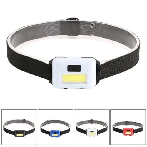 Posheliox COB LED Headlamp, Super Lightweight 20g Head Torch with 3 Modes, Adjustable Strap for Running Cycling Hiking Fishing, Outdoor Night Ride Safety Light for Adults and Kids(Blue) — view 4