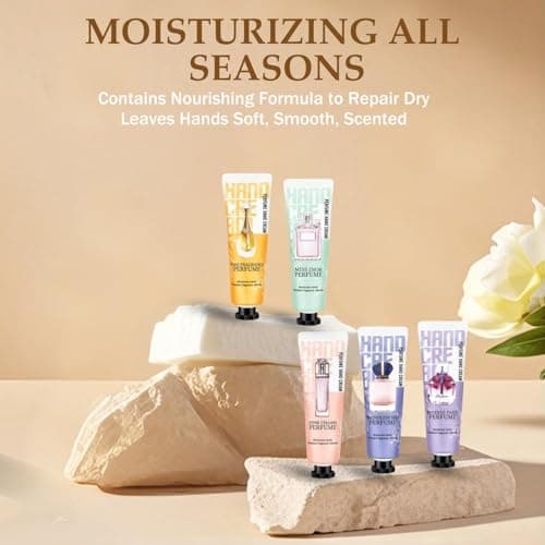5PCS Hand Cream Gift Set, Fragrant Travel-Friendly Small HandCream, Hand Cream And Perfume Set For Women & Men, Small Presents For Dry Hands Care, Hand Cream Multipack, Gifts For Women — view 4