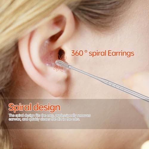 CIMAXIC Ear Picks Kit and Travel for Daily Family Use for Daily Family Use and Travel Stainless Steel with 6 Portable Round Earwax Removal Tools Comfortable Massage Ear Canal Cleaning — view 4