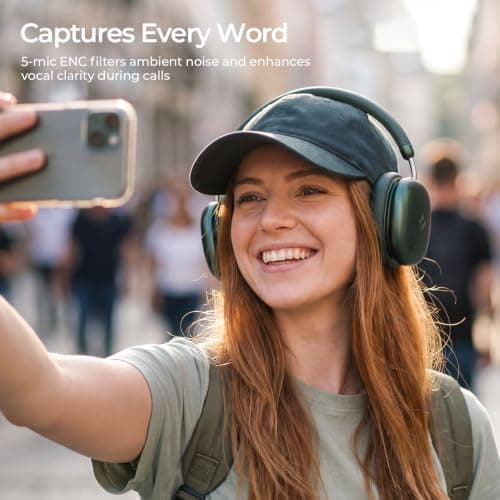 havit H670BT Adaptive Active Noise Cancelling Headphones (Green) — view 6