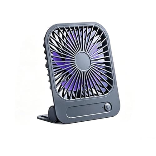 Cruise Ship Approved Magnetic Fan, Portable Rechargeable USB-C Travel Fan with Space-Saving Design, 4-Speed Adjustable & Ultra Quiet, Desk Fans 2026 Cruises (Gray)